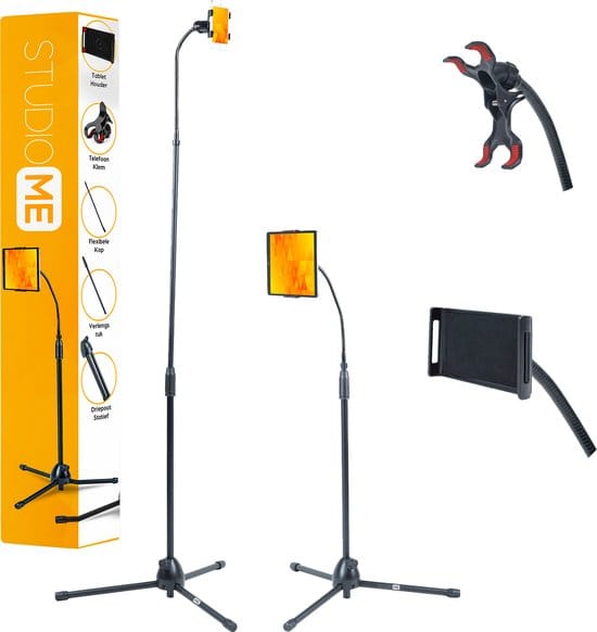 Studio Me telefoon houder - 75 cm -  Zwart -
