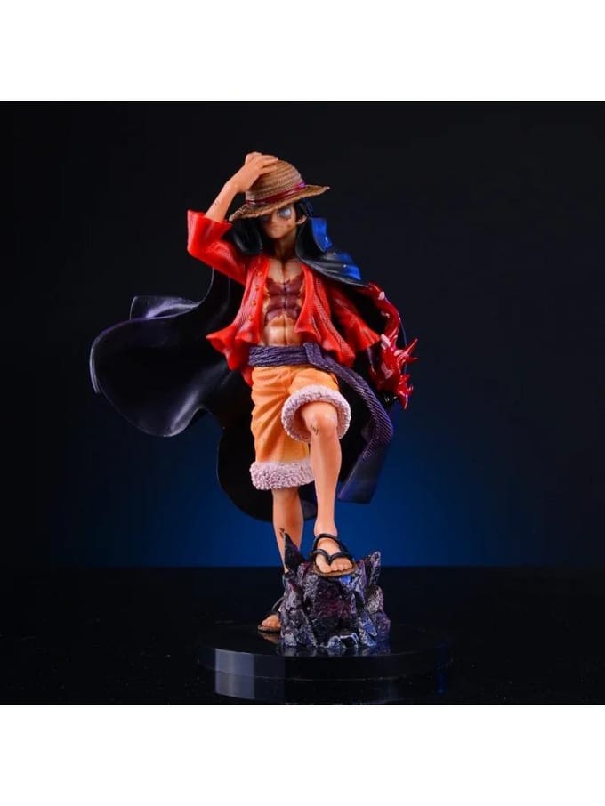 Nouvelle Figurine Anime One Piece Luffy Monkey D. Figurine d'action Luffy 25cm PVC Modèle de Collection Poupée Jouets Cadeau Durable blanc