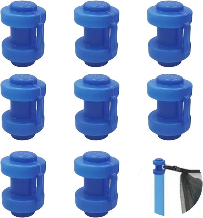 Trampoline Eindkappen – Vervangonderdelen voor Veiligheidsnet, 8 Stuks, Diameter 25 mm