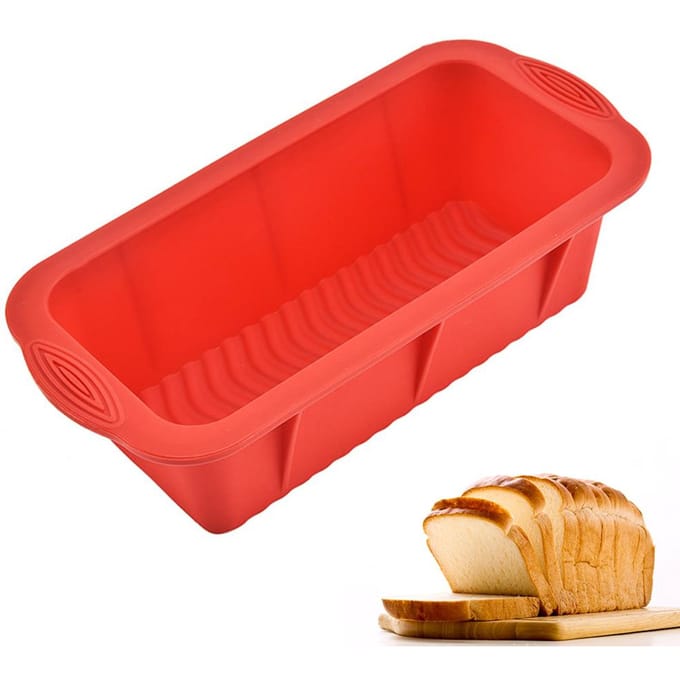 Siliconen Brood Bakvorm Rechthoekige Toastplaat Keuken Bakvorm red