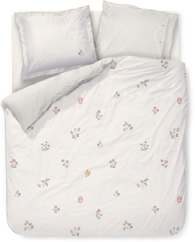 Pip Studio Mughal Flower dekbedovertrek - Tweepersoons - 200 x 200/220 cm - Gebroken wit