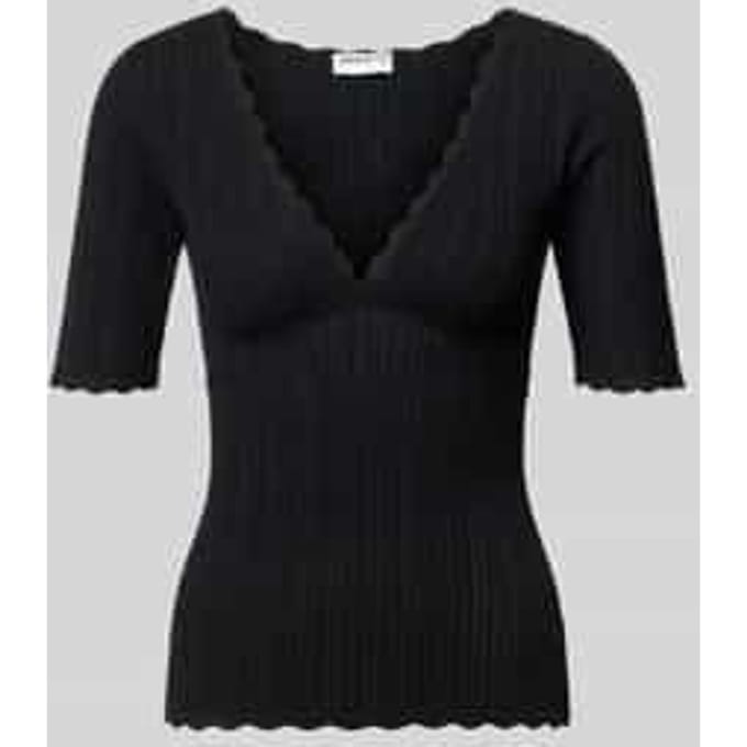 slim fit T-shirt van viscosemix in tricotlook