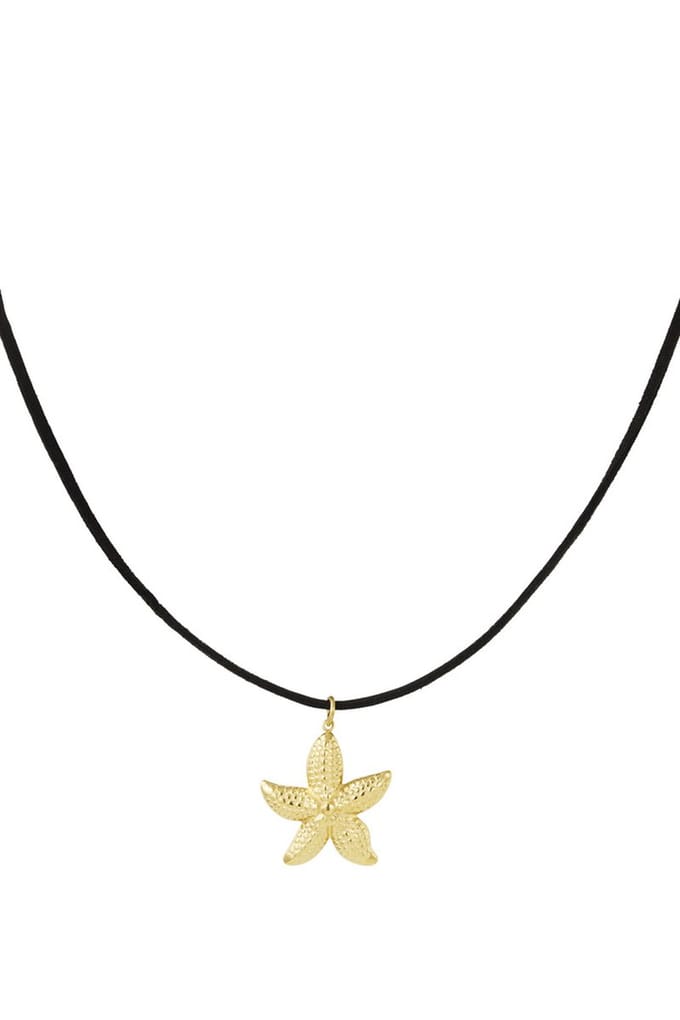Bijoutheek Collier Zeester Touw Verstelbaar Goud