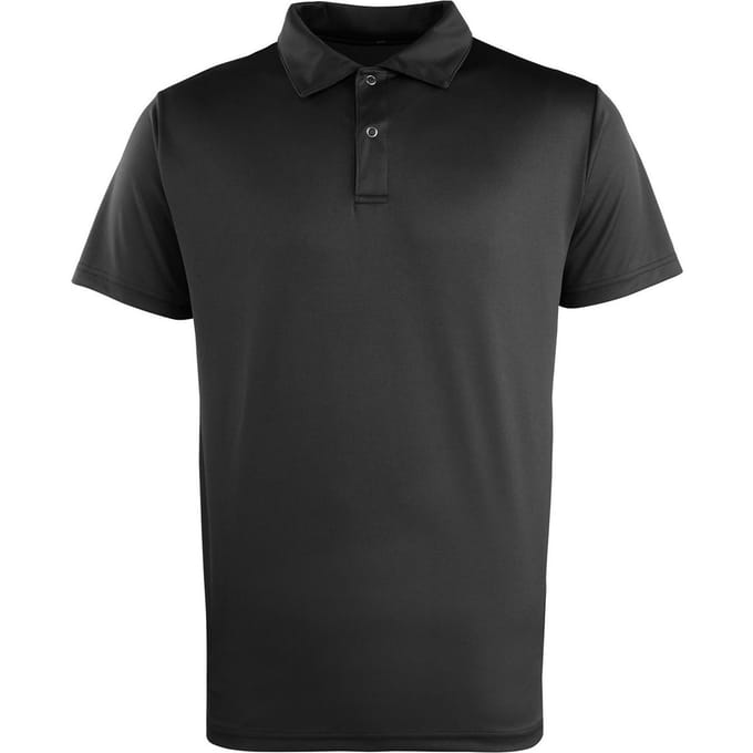 Premier Unisex Volwassen Coolchecker Piqué Poloshirt (Zwart)
