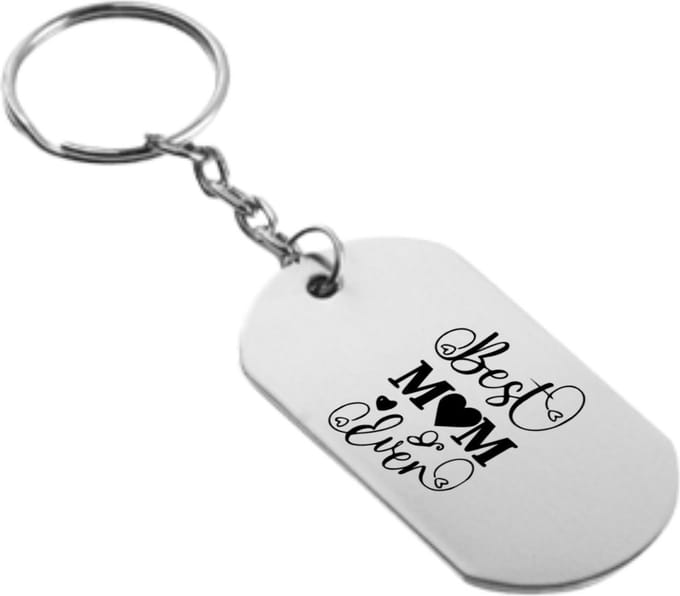 Akyol - best mom ever sleutelhanger - Moeder - mama - moederdag - cadeau - verjaardag - 54 x 29mm