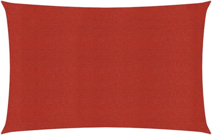 vidaXL Zonnezeil 160 g/m² 4x5 m HDPE rood