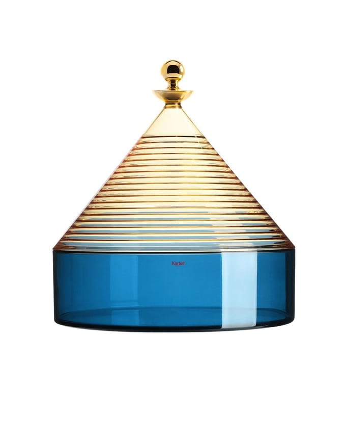 Kartell - Trullo Opbergschaal - Giallo/blu - blauw