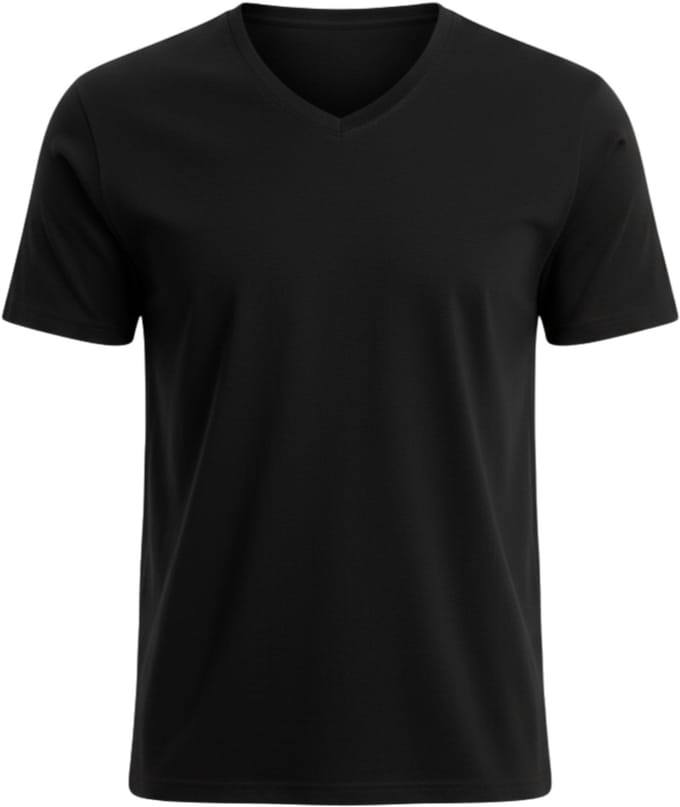 OMBRE T-shirt - Regular Fit - Katoen - Korte Mouw Zwart M