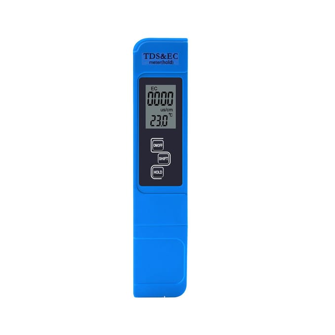 Waterkwaliteitstester 3 in 1 EC Totale opgeloste vaste stoffen Temperatuur Waterkwaliteitsmeter blauw
