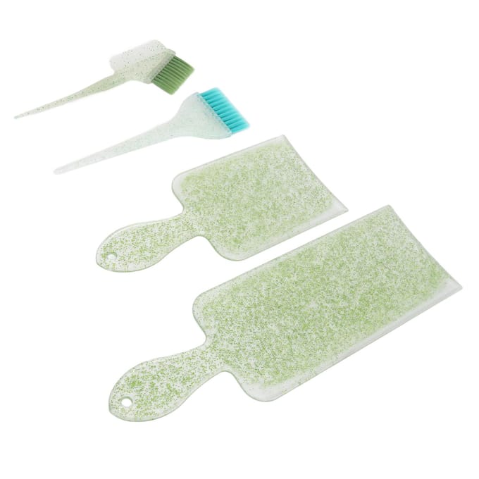 4 stuks Haarverfplank Kit Highlighting Tinting Bleaching Haarverf Borstel Plank Kit voor Schoonheid groen