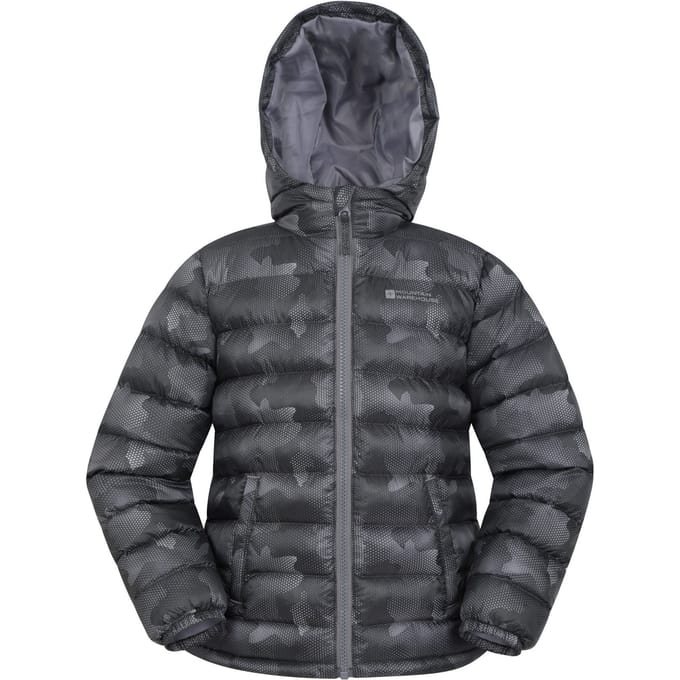 Mountain Warehouse Gewatteerd kinder/kinder Camouflagejack voor seizoenen (Zwart)