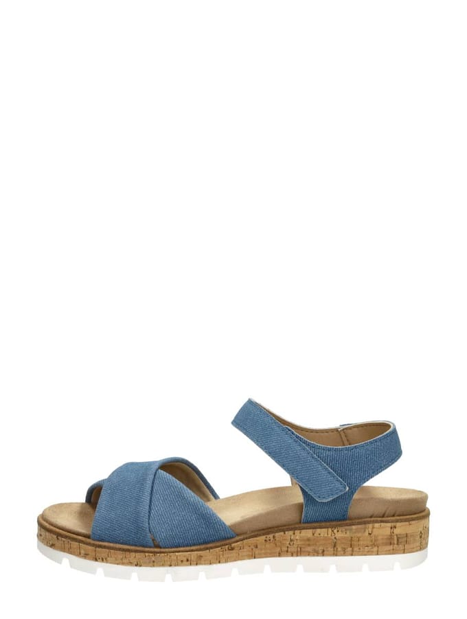 SUB55 Comfort Collection Mia 01 Sandalen Plat - Licht blauw - Maat 39