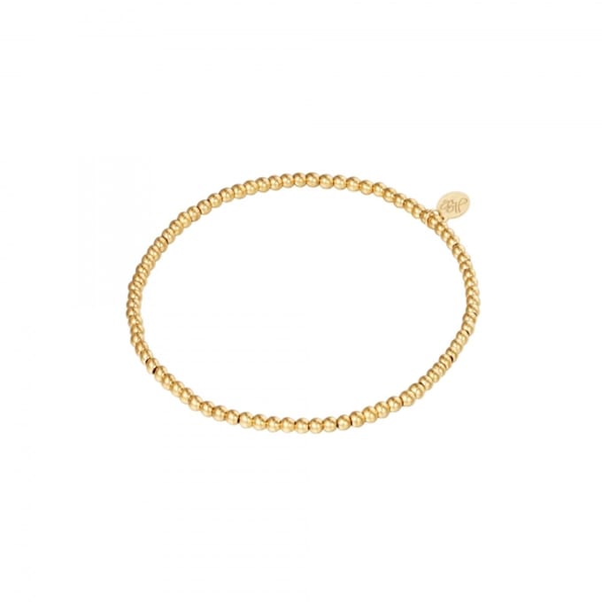 Sieraad & Zo van Mo | Armband Small Beads | Stainless Steel | Goud Kleurig