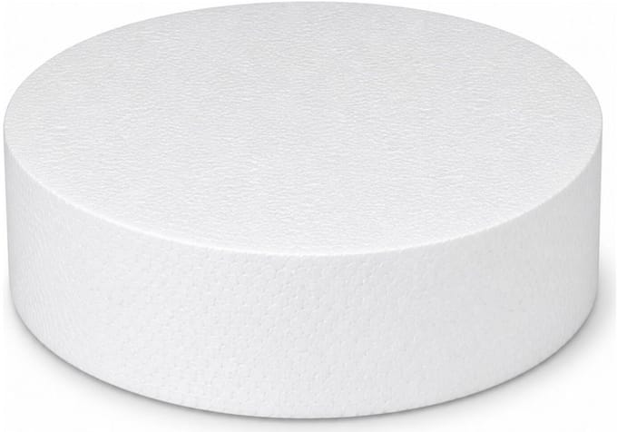 Piepschuim vormen - cirkel - 1x - D17,5 x 4 cm - styropor hobby / DIY vorm - basis knutselfiguren