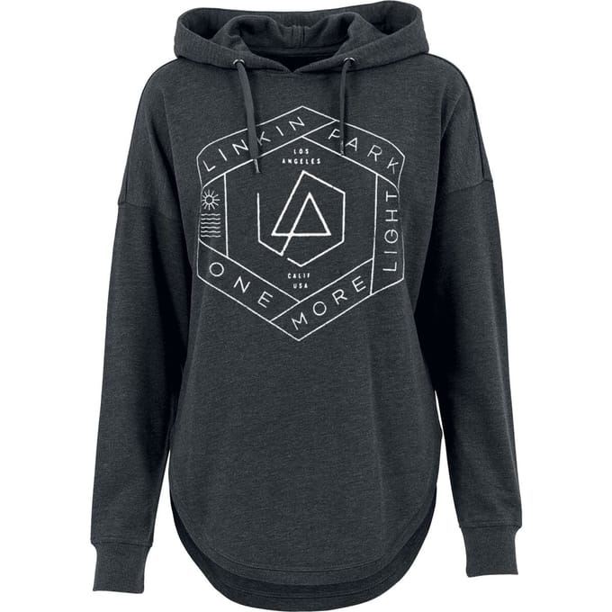 Linkin Park Trui met capuchon - One More Light - S tot M - voor Vrouwen - antraciet gemêleerd