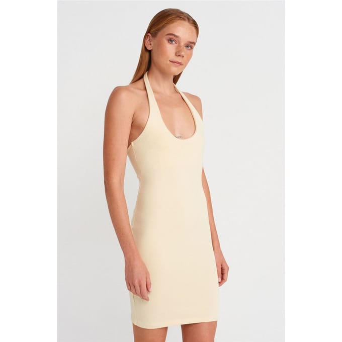 Geribbelde bodycon minijurk