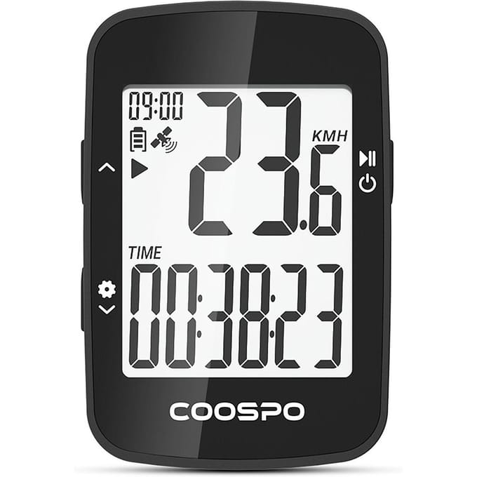 Fiets GPS-computer Multifunctionele draadloze fietscomputer met automatische achtergrondverlichting Waterdichte kilometerteller zwart