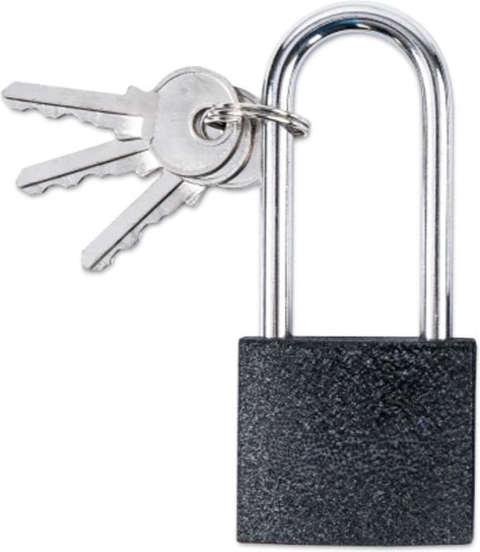 Wovar Hangslot zwart hoge beugel 40 mm | Per Stuk