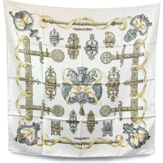 Hermes Vintage zijden sjaal Ferronnerie