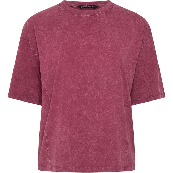 Limited Collection Rode Top Met Acidwash En Naaddetails Size 48