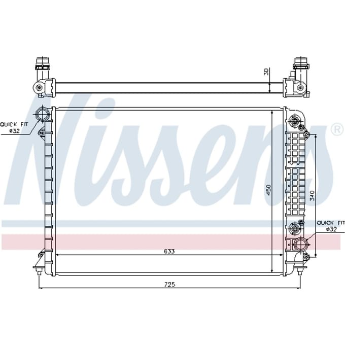 Radiator, motorkoeling NISSENS 60241