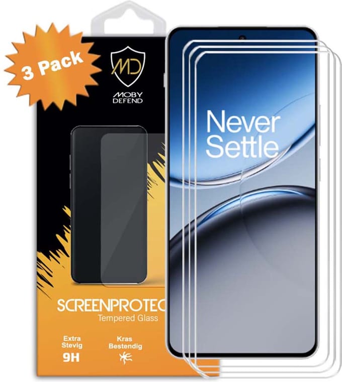 3-Pack MobyDefend Screenprotectors - Geschikt voor OnePlus Nord 4 - Case-Friendly Screensaver - Gehard Glas