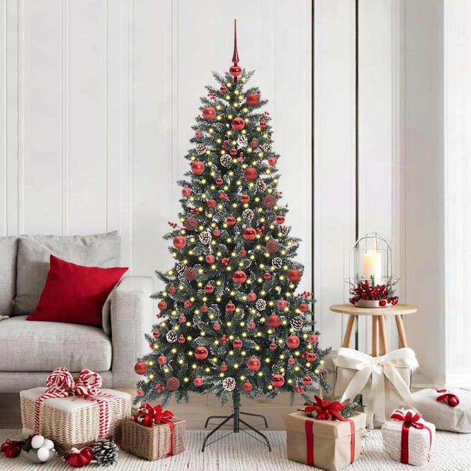 vidaXL - Kunstkerstboom - Groen - 180 - cm - PVC - en - Plastic - en - Staal