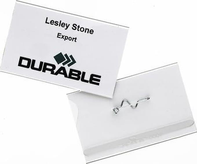 54x90mm Badge met Speld Durable 8604