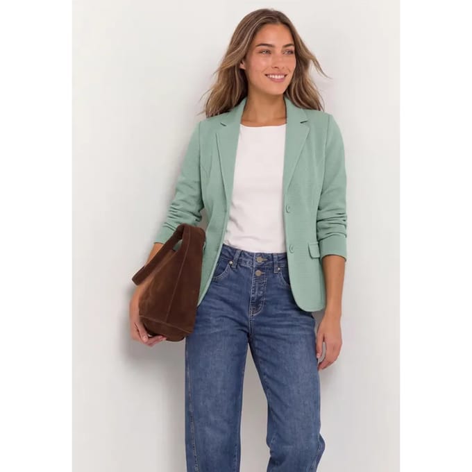 Eenvoudige blazer met structuur