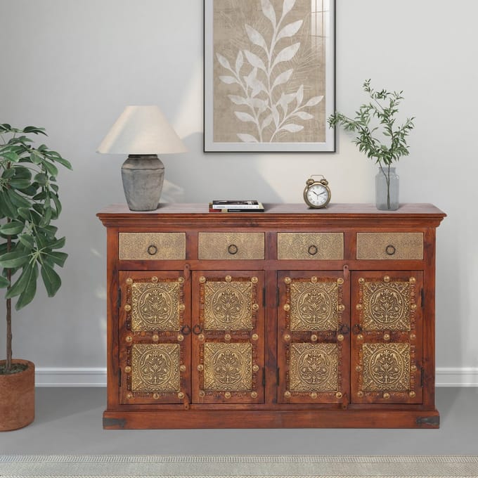 Marco-Dressoir - 4-Deurs 4-Laden - Bruin