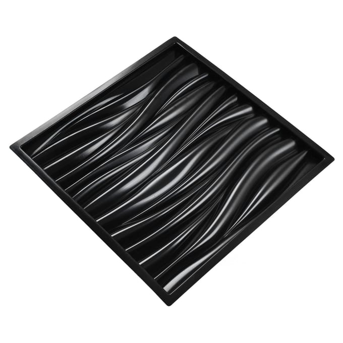 54cm Wandvorm Herbruikbaar Doe-het-zelf Productie ABS Golvend Nerf Vorm voor Muur Tuin Huisdecoratie Zwart black