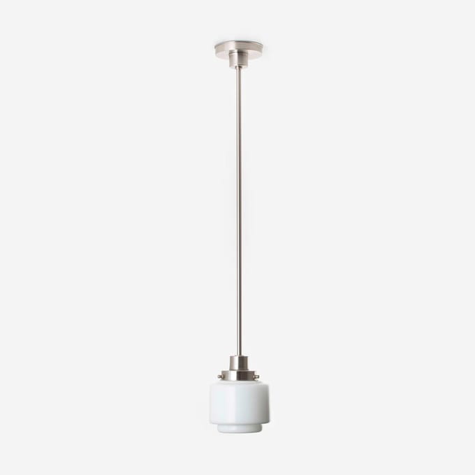 Hanglamp Getrapte Cilinder Small 20's Matnikkel - Art Deco Trade