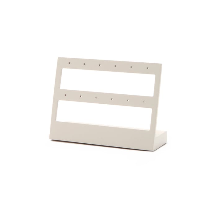 Oorringen display beige