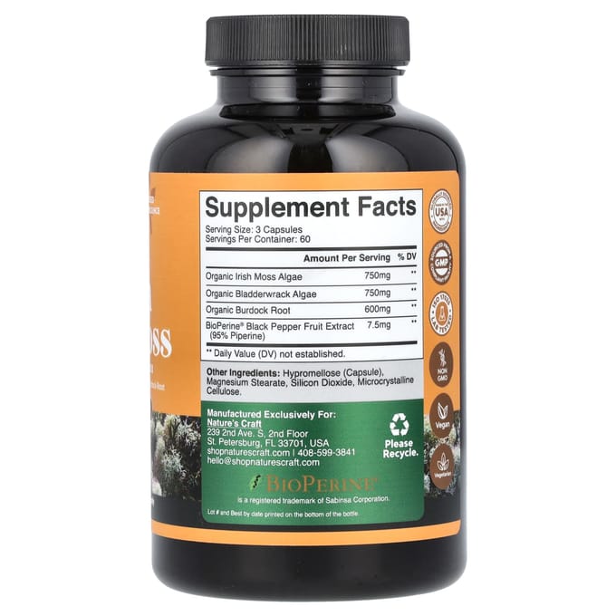 Ierse Zee Mos, 180 Capsules