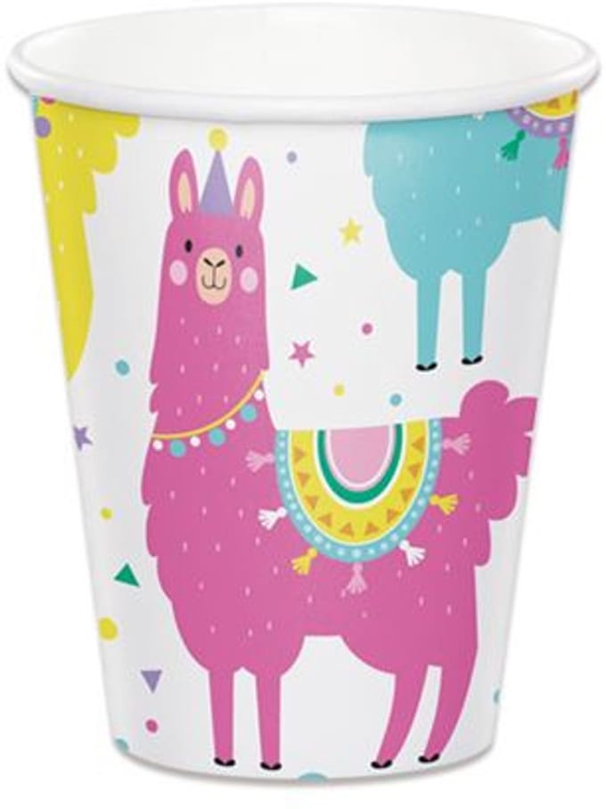 Witbaard Feestbekers Llama Party 266 Ml Karton 8 Stuks