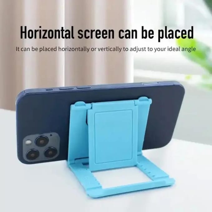 Support de téléphone de table réglable Support de bureau pour iPad iPhone Samsung Xiaomi Huawei Pliant Universel Support de téléphone mobile noir