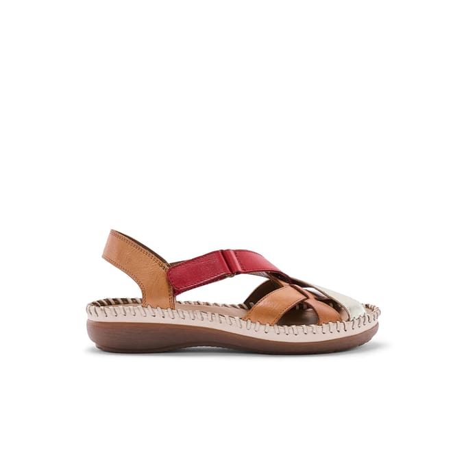 Leren klittenbandsandalen dames Pédiconfort