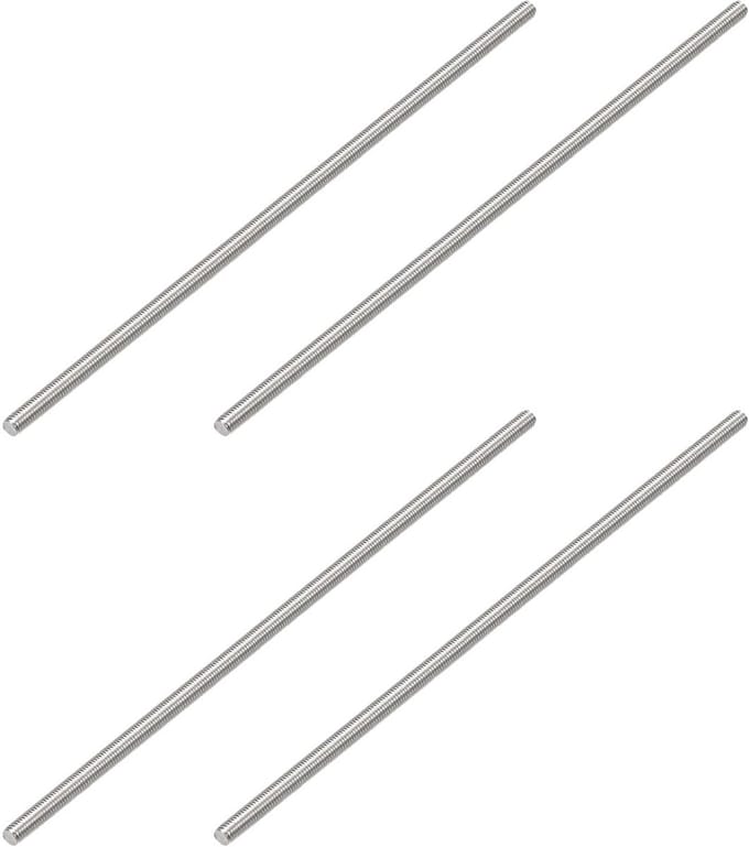Volledig Gegradueerde Schroefdraadstangen M8 x 250 mm RVS Vaste Bouten (4 Stuks)