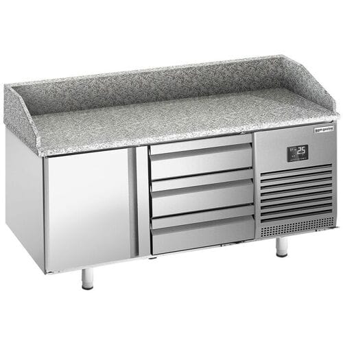 GGM Gastro Pizzakühltisch Premium PLUS - 1490x700mm - mit 1 Tür & 3 Schubladen