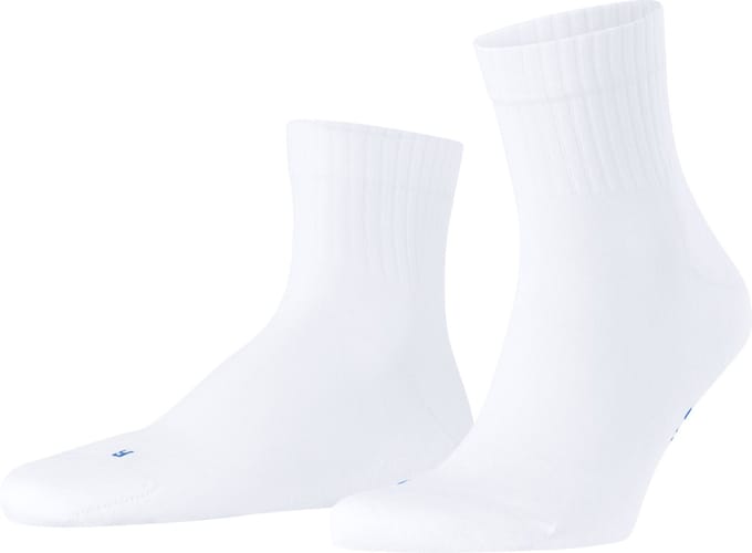 FALKE Run Rib crew eenkleurig katoen functioneel materiaal sokken unisex wit - maat 46-48