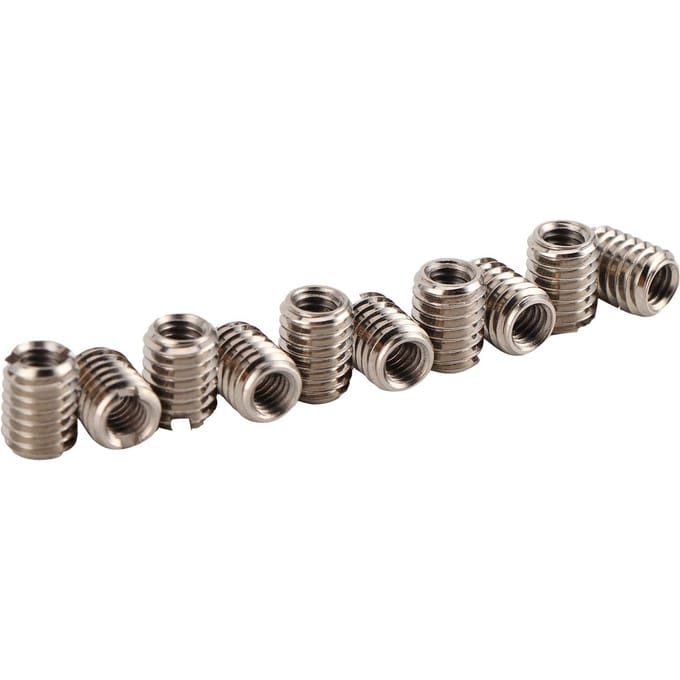 10 stuks RVS Draadinzetstukken Verloopmoer Binnendraad M4x0.7 Buitendraad M6x1.0 met 8mm