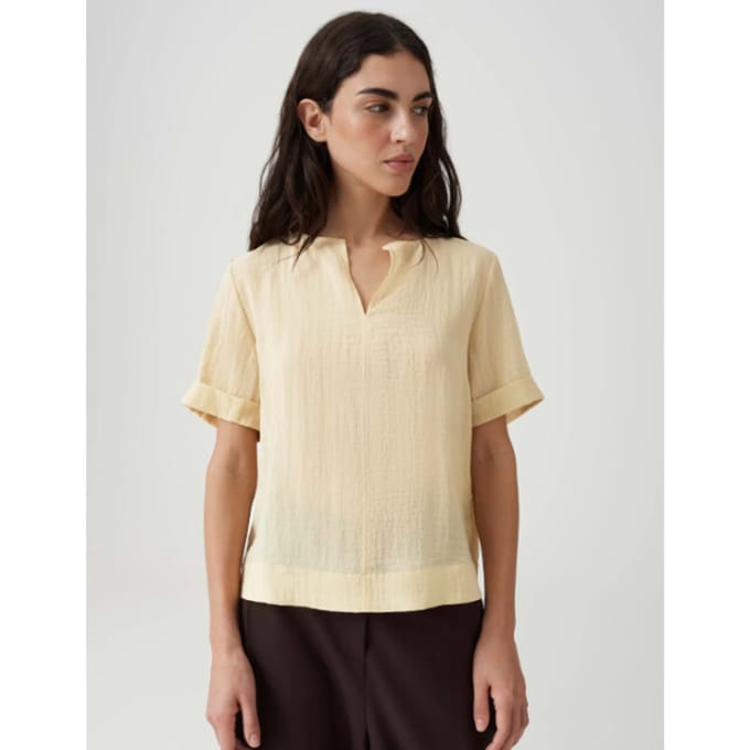 Opus Filkara boxy blouse honey butter