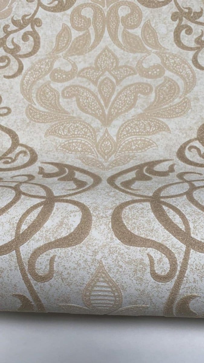 GLITTER BEHANG BAROKSTYLE VOELBAAR DIKKE RELIEF 3D 13375-40