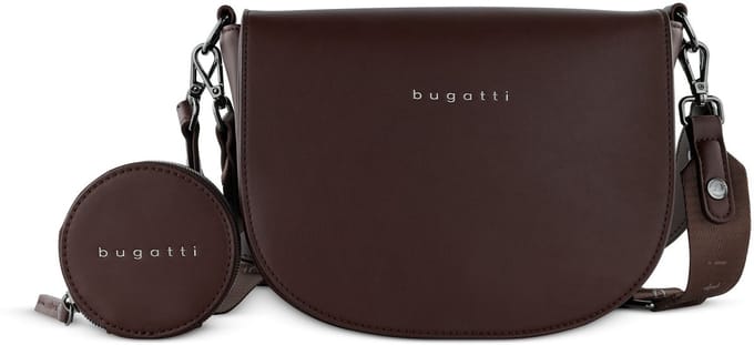 bugatti schoudertas Almata Crossbody Bag Brown donkerbruin
