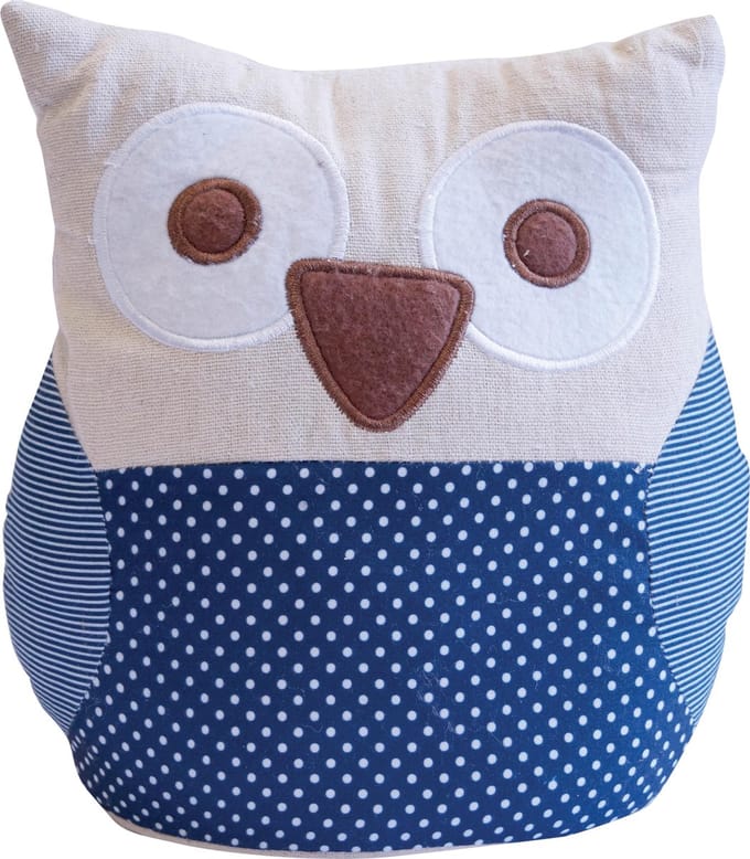 St. Helens Home & Garden deurstopper uil - grijs/blauw