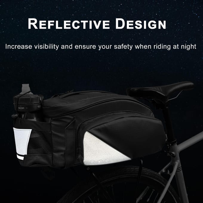 Fietsbagagedragertas Reflecterende fietsachterbanktas Trunk Bag Fietsbagage Cargo Carrier Bag
