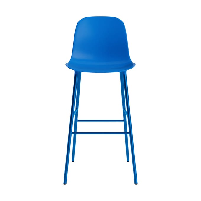 Normann Copenhagen Form Barstoel staal - NormannCopenhagenFormBrightBlue - 75 cm