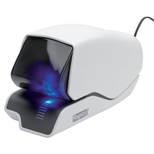 Rapid Snelle Contactloze Elektrische Nietmachine 5025E - Tot 25 Vel - Wit