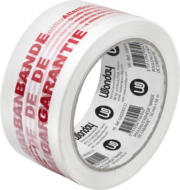 Kleefband 'Garantiestrook', 50 mm x 66 m