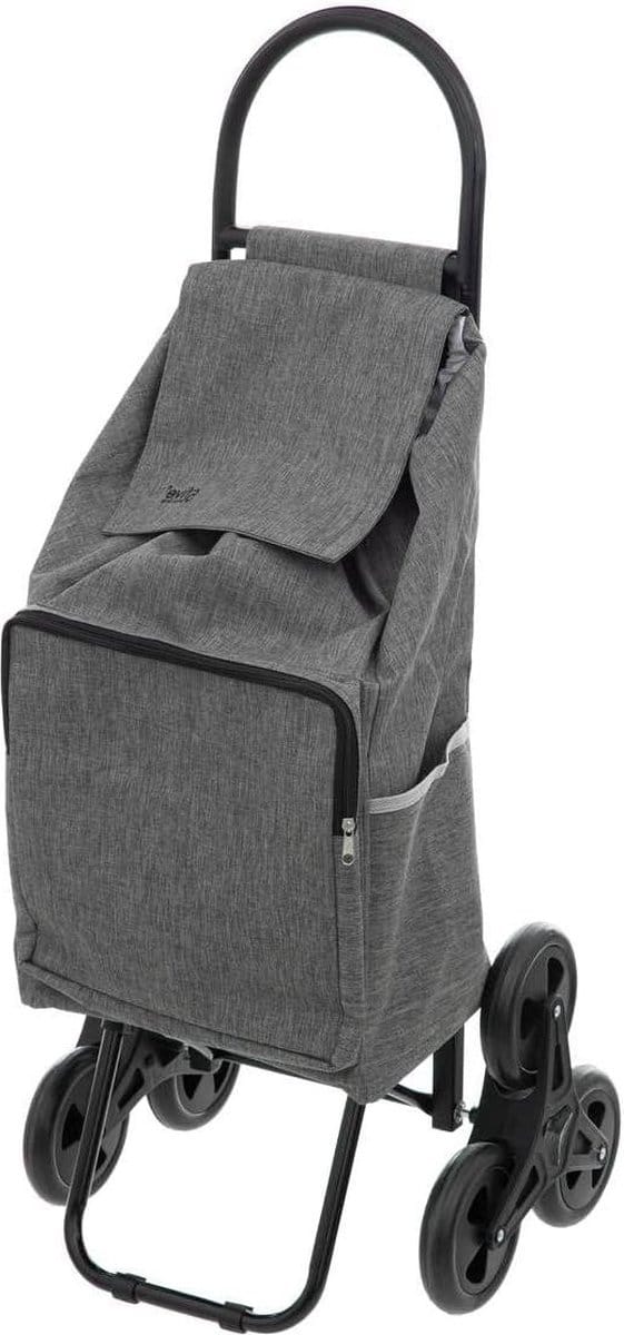 Boodschappentrolley met 6 wielen van metaal - Nomadisch - H 99 cm Folding Shopping Trolley
